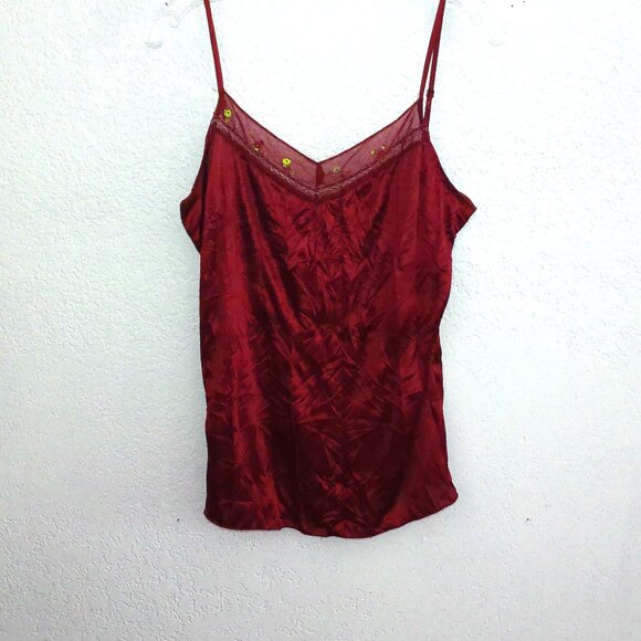 Ruby Red Camisole, with sequin and beads details - Picture 3 of 6